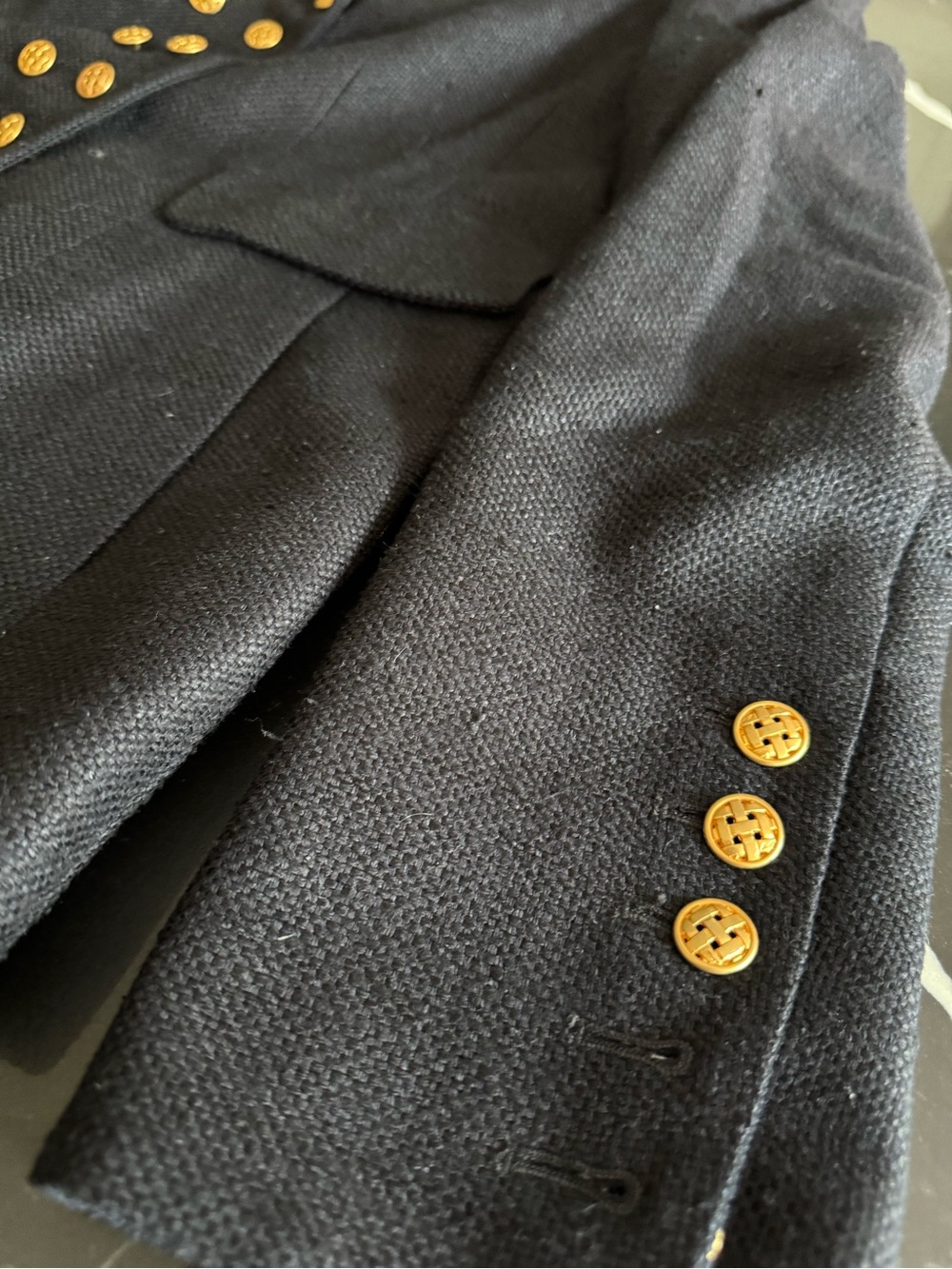 Carlisle Navy Double-Breasted Blazer with Gold Buttons - Picture 2 of 10